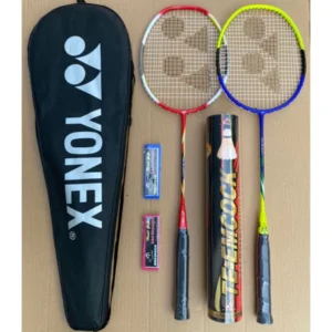 Raket Bulutangkis Langsungan Paket Lengkap Raket Badminton + Grip + Tas + Shuttlecock